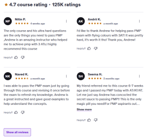 Review: Udemy’s PMP Certification Exam Prep Course 35 PDU Contact Hours ...